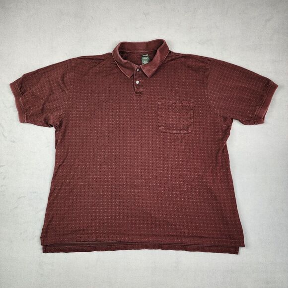 Van Heusen Other - Van Heusen Mercerized Polo Shirt Men's XL Red Short Sleeve Preppy Career Office